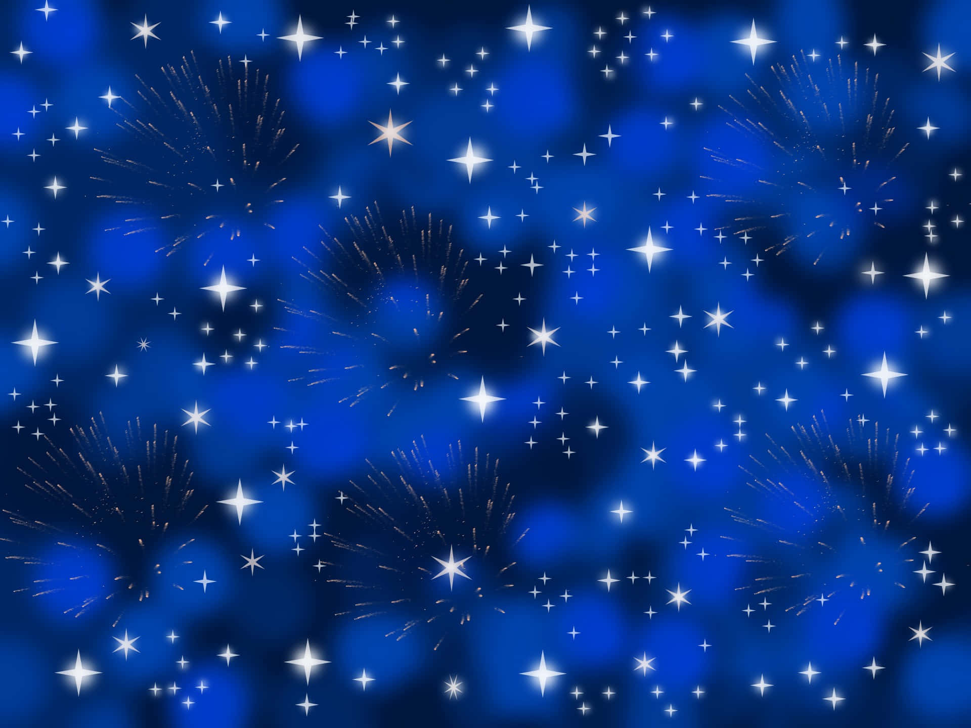 Vibrant Blue Stars in the Night Sky