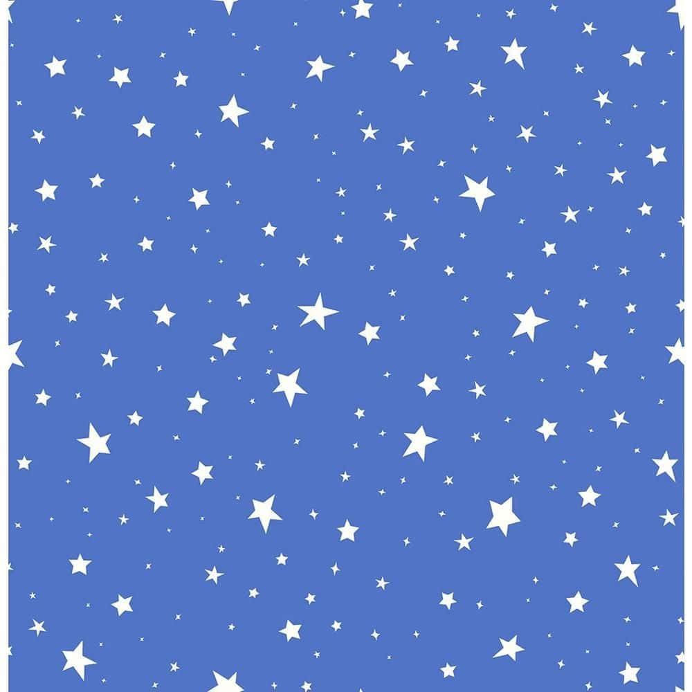 Shimmering Blue Stars In The Dark Sky Wallpaper