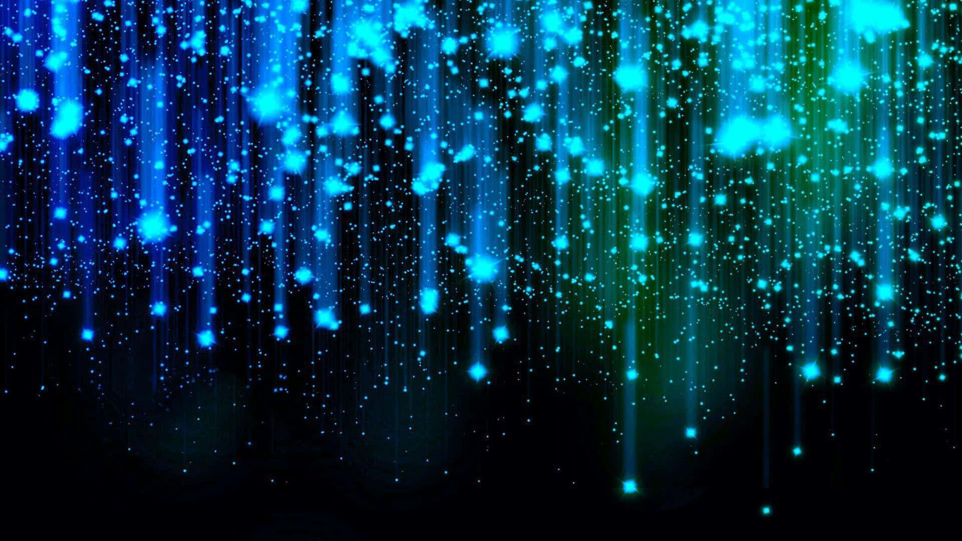 Feel the spark in a night filled with Blue Stars Wallpaper