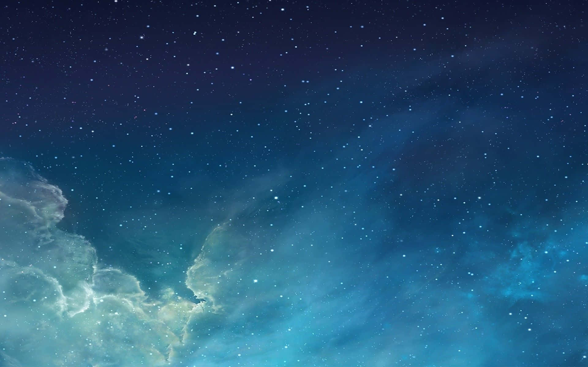 Magical Night filled with Blue Stars Wallpaper