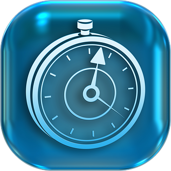 Blue Stopwatch Icon PNG