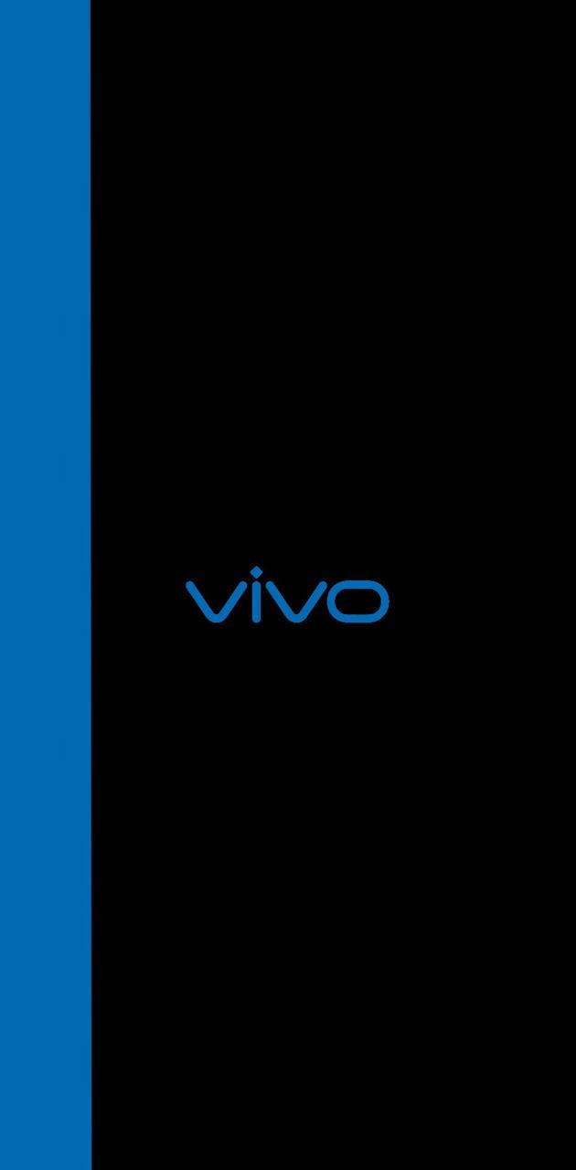 Blårand Och Vivo-logotyp. Wallpaper