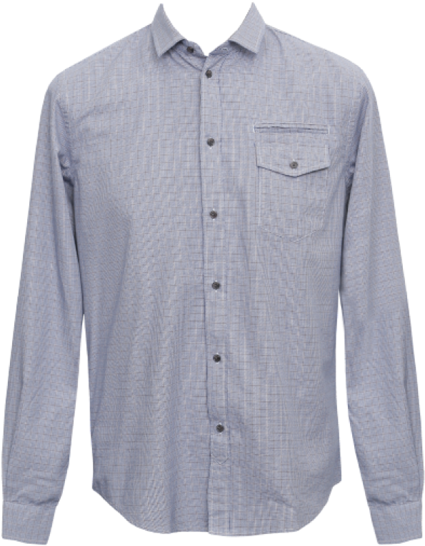 Blue Striped Dress Shirt PNG