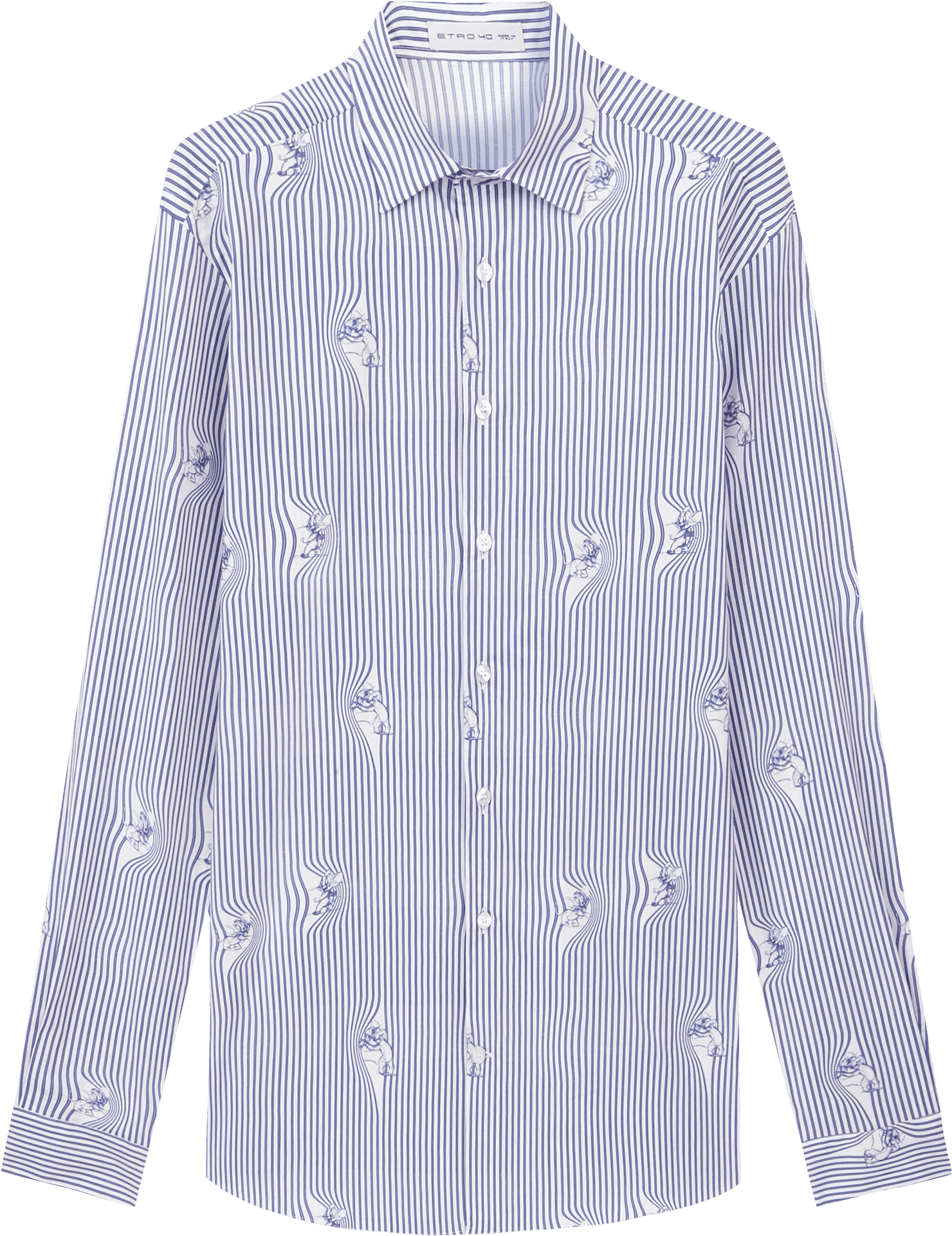 Blue Striped Dress Shirt Product Image PNG