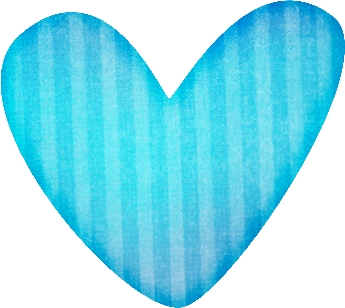Blue Striped Heart Graphic PNG