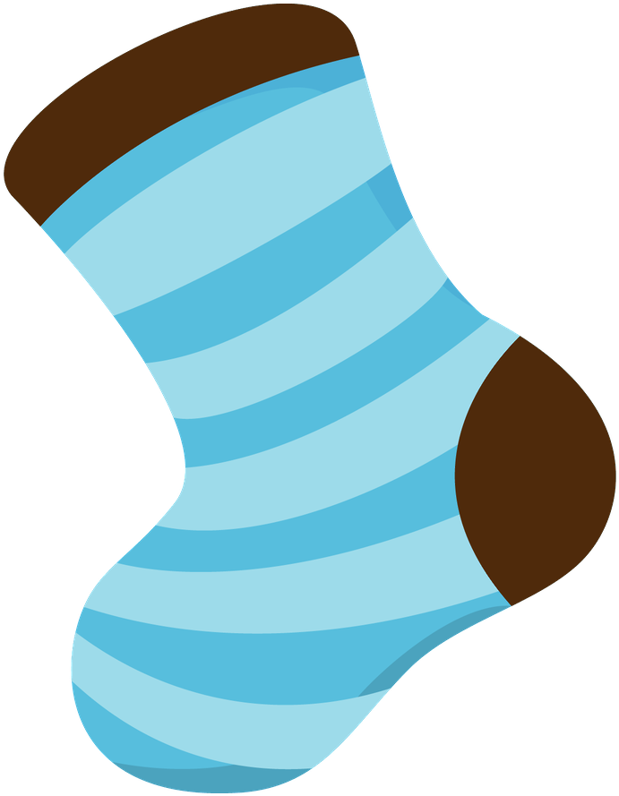 Download Blue Striped Sock Clipart | Wallpapers.com