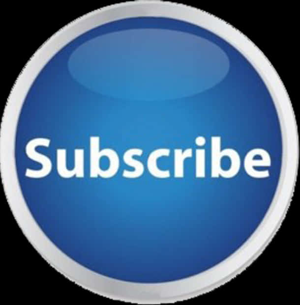 Blue Subscribe Button Graphic PNG