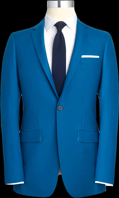 Blue Suit Formal Attire PNG