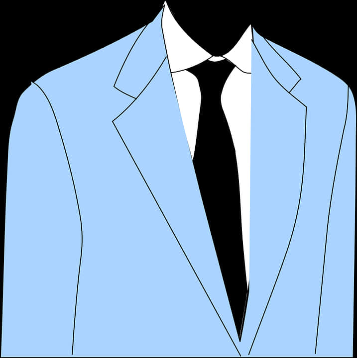 Blue Suit Illustration PNG