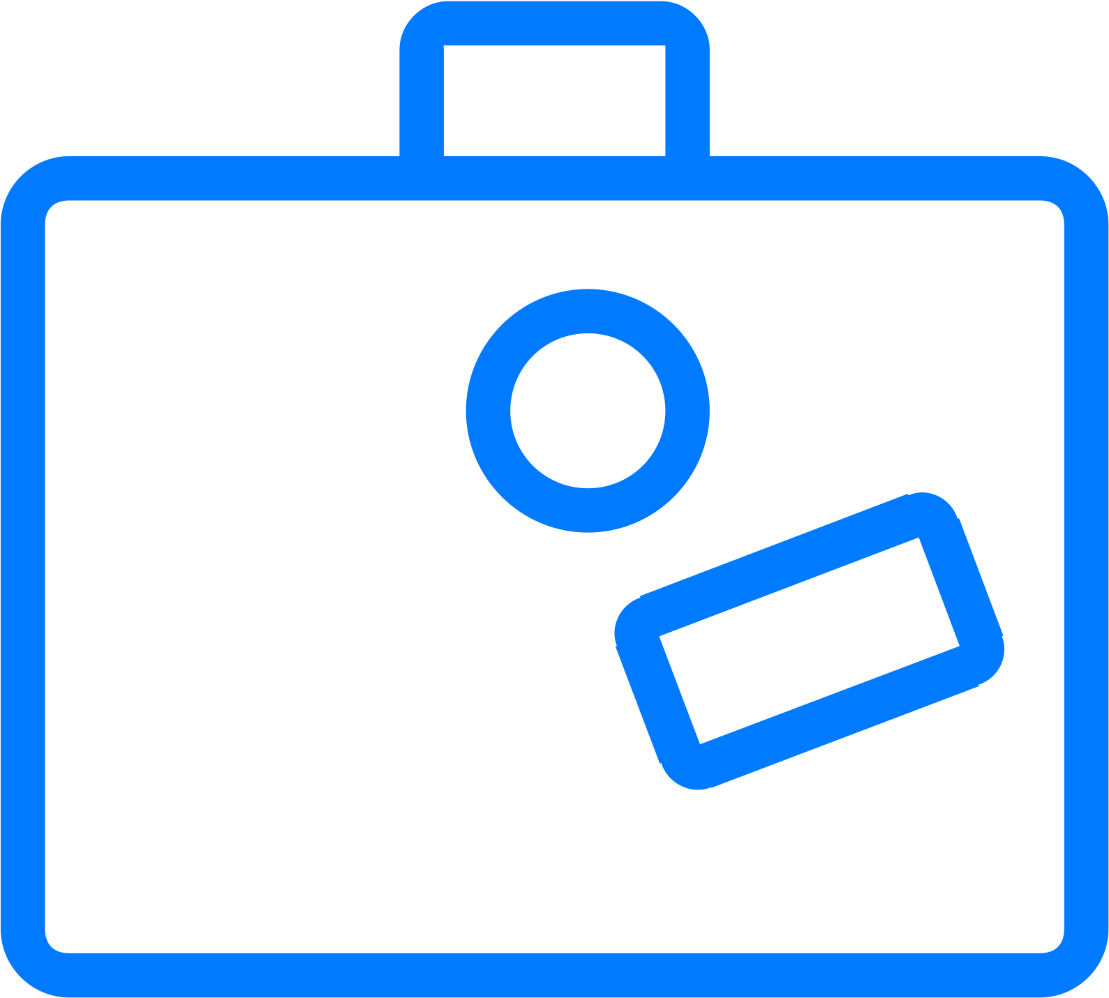 Blue Suitcase Icon PNG