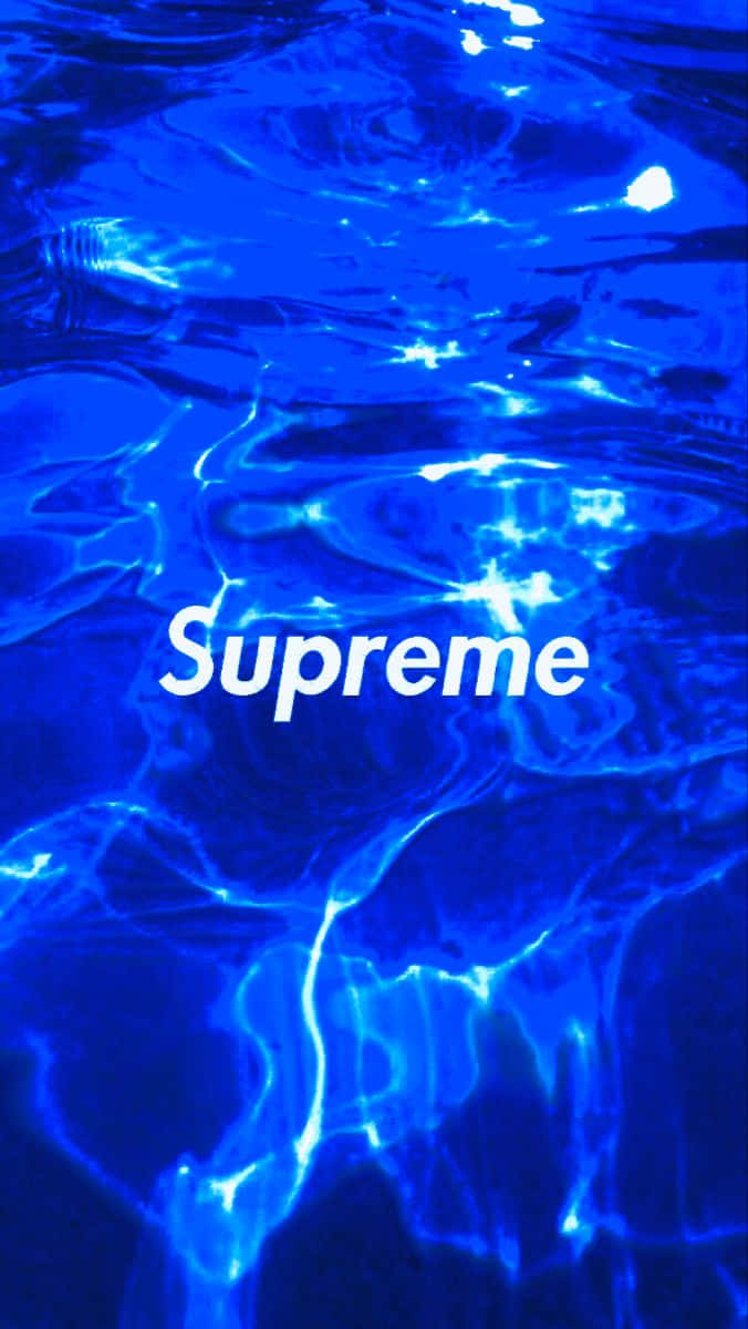 Supreme Logo In The Water Wallpaper