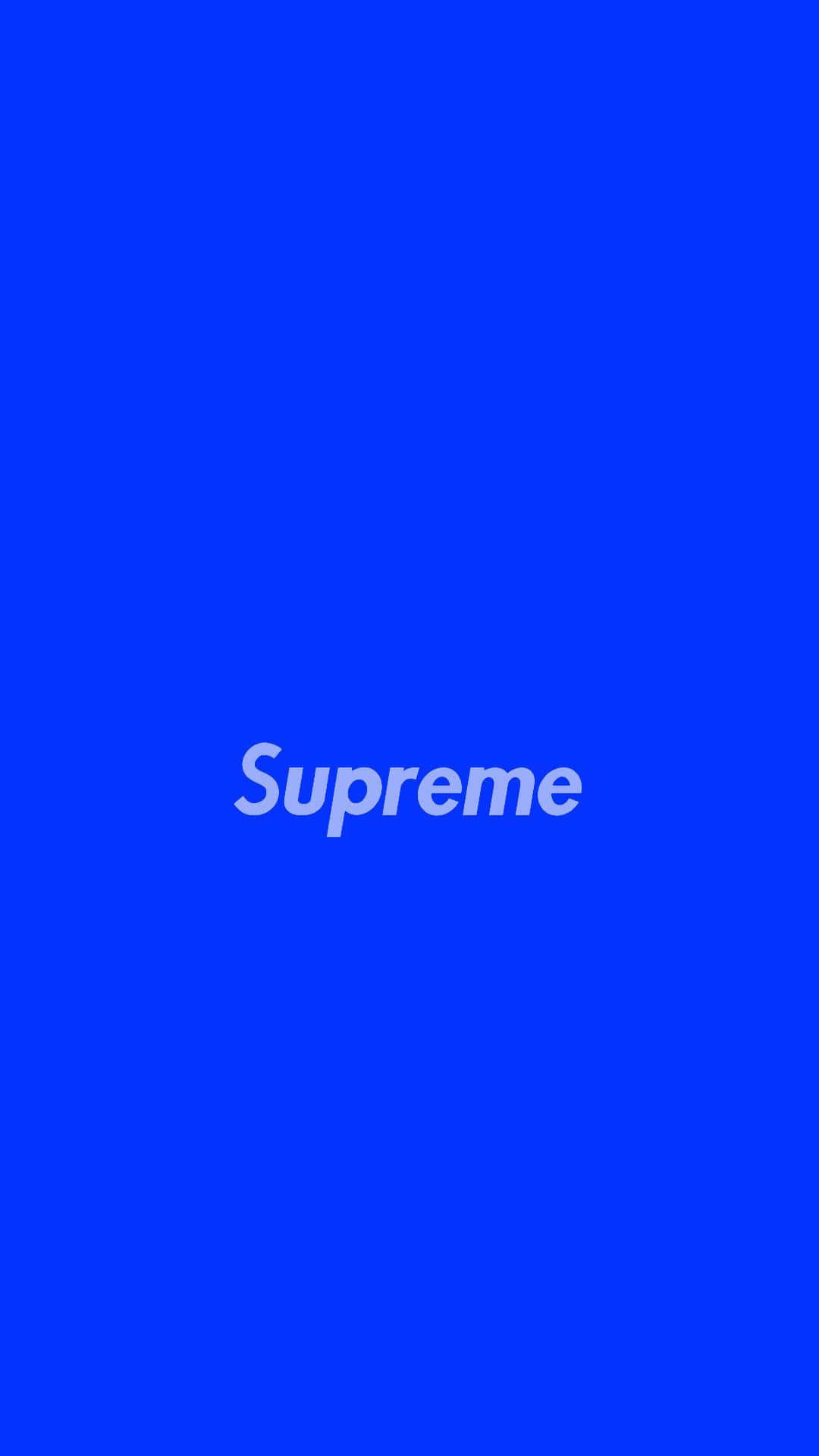 Download Supreme Logo On A Blue Background Wallpaper | Wallpapers.com