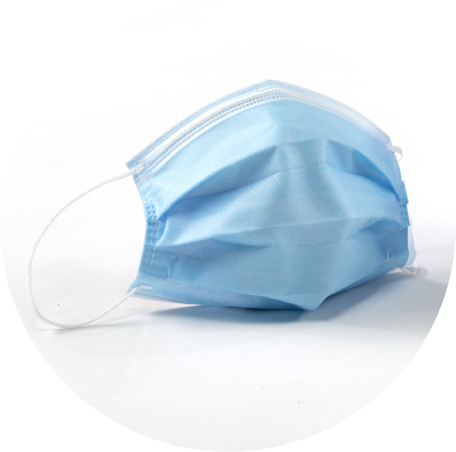 Blue Surgical Mask Side View PNG