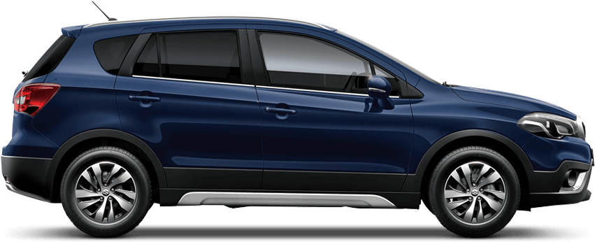 Blue Suzuki Crossover Side View PNG