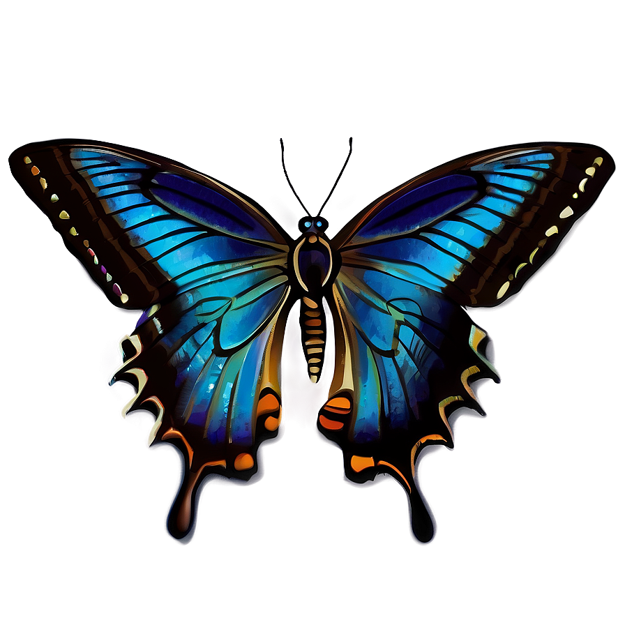 Blue Swallowtail Butterfly Png Dpb64 PNG