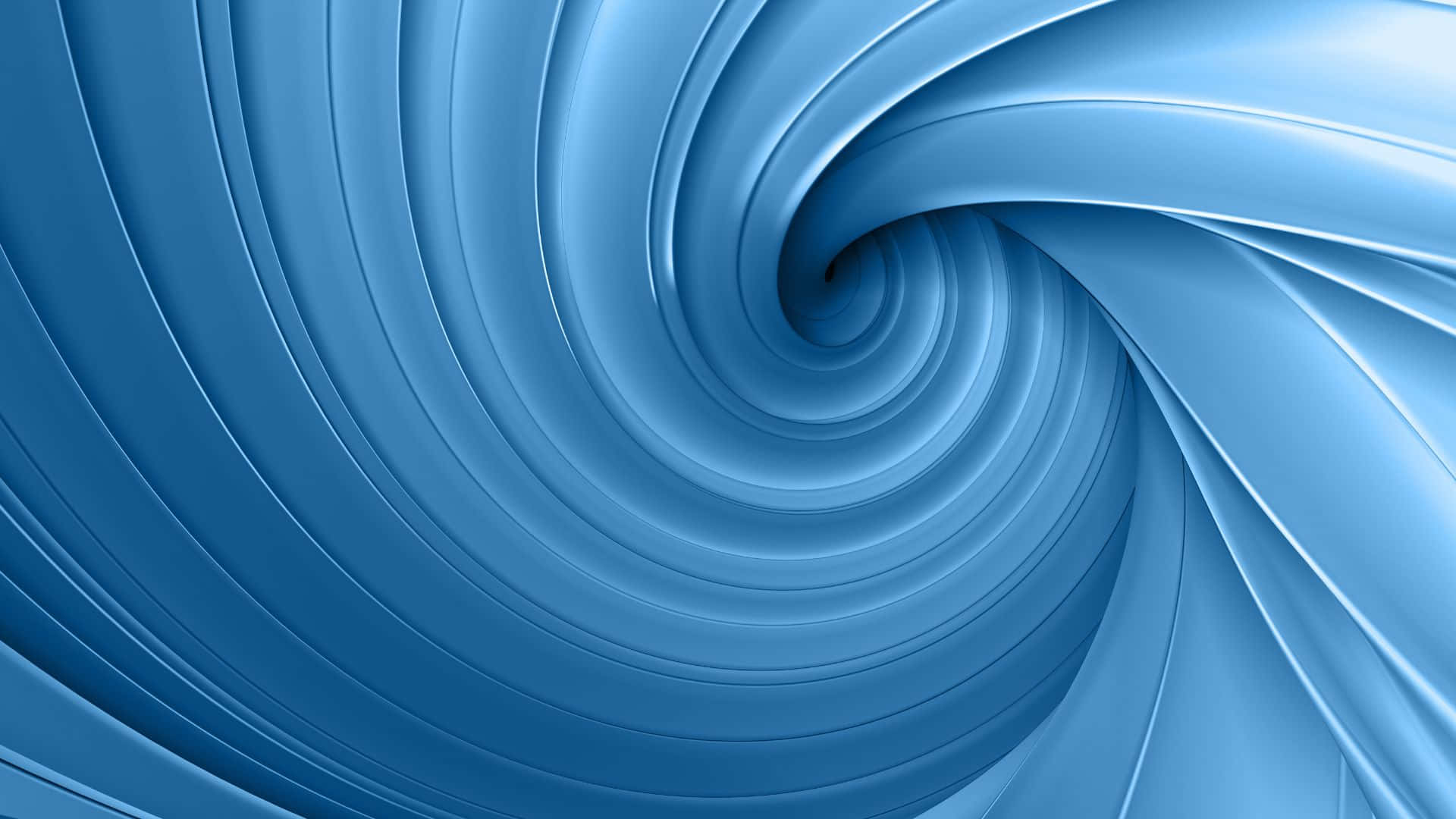 A mesmerizing blue swirl against a black background.
