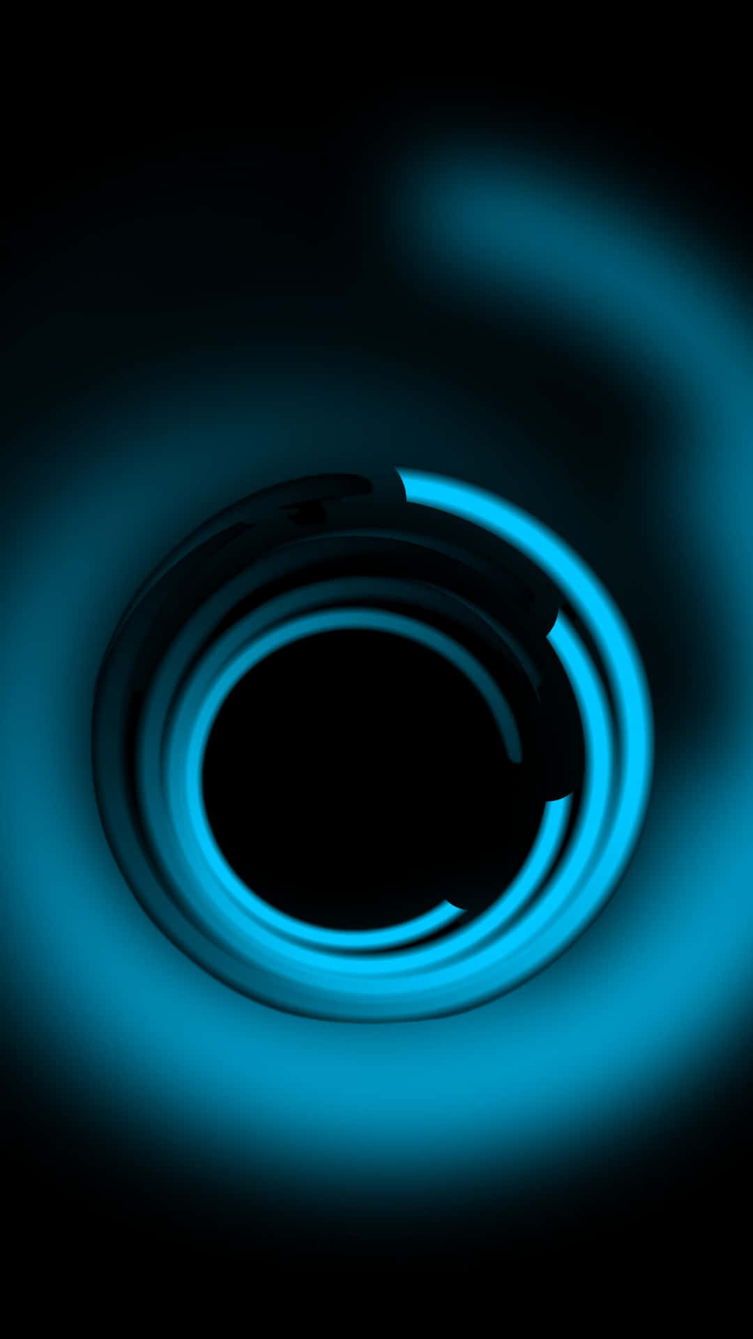 Enblå Cirkel Med En Blå Ljus I Den