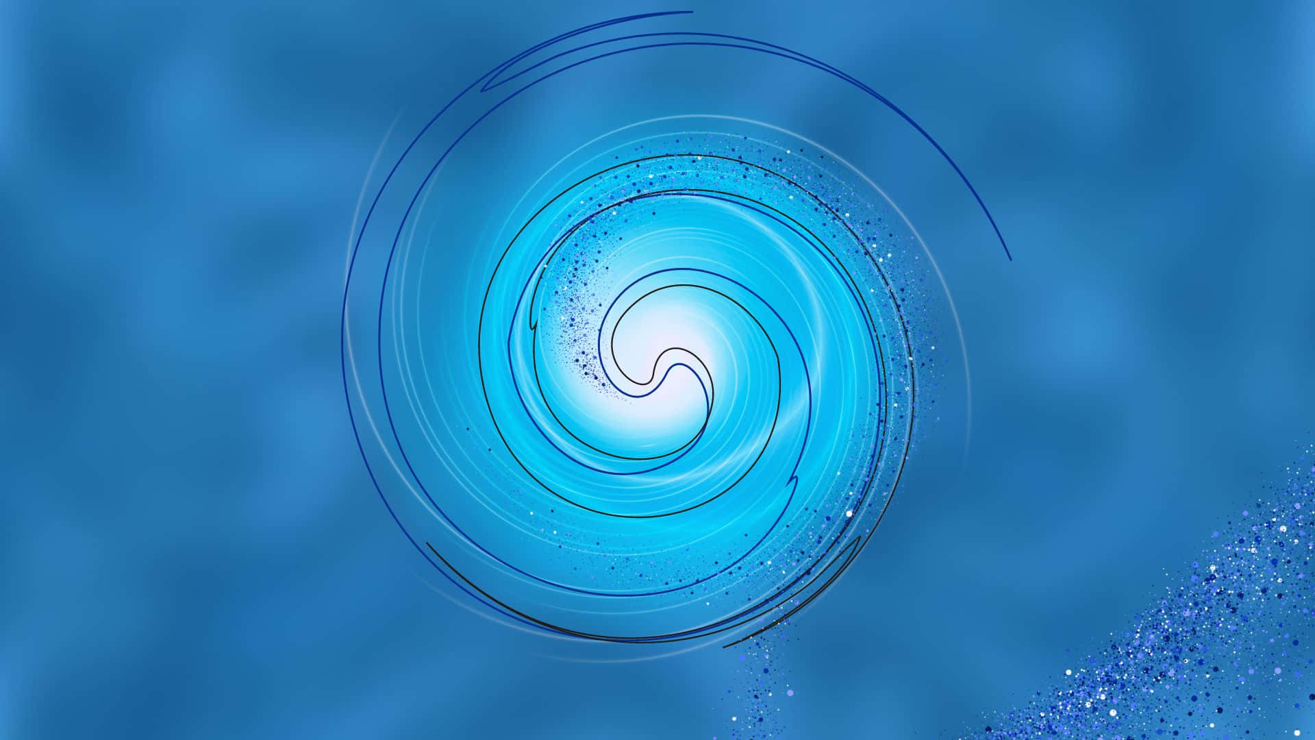 Bright Blue Swirl Abstract Background