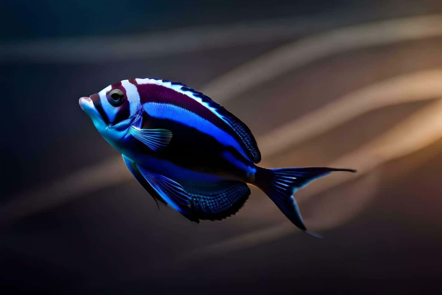 Blue Tang Fish Elegant Swim Wallpaper