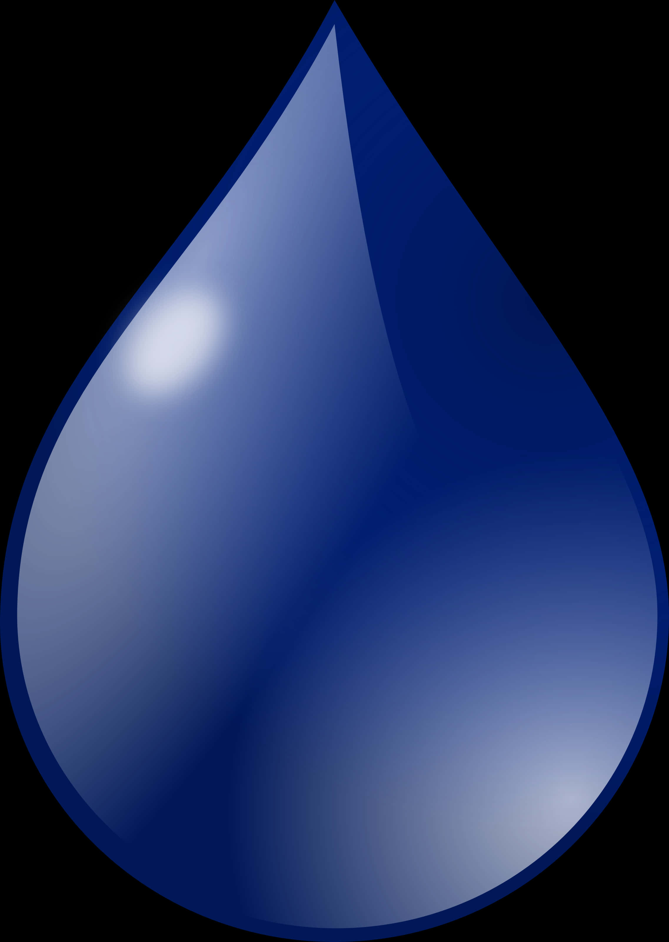 Blue Tear Drop Graphic PNG