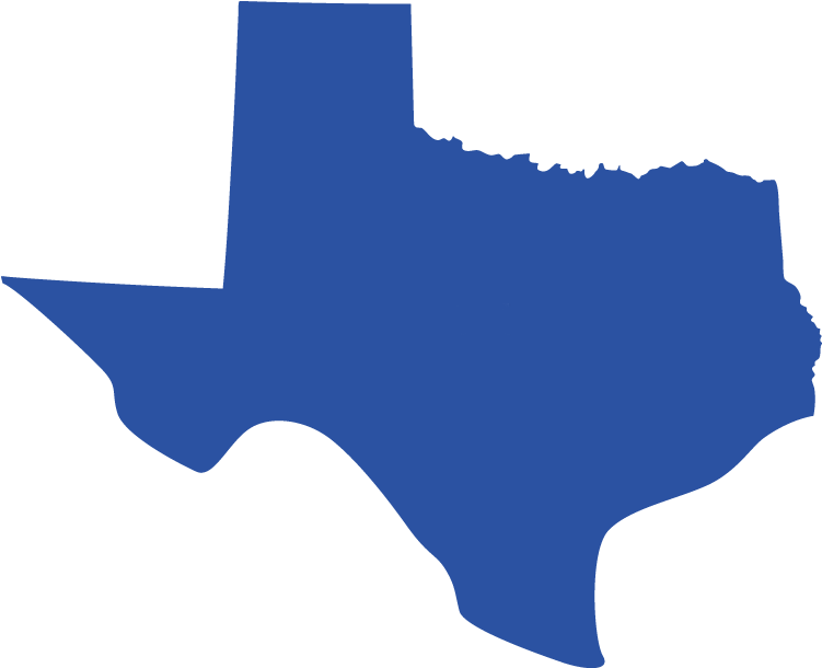 Blue Texas Outline Graphic PNG