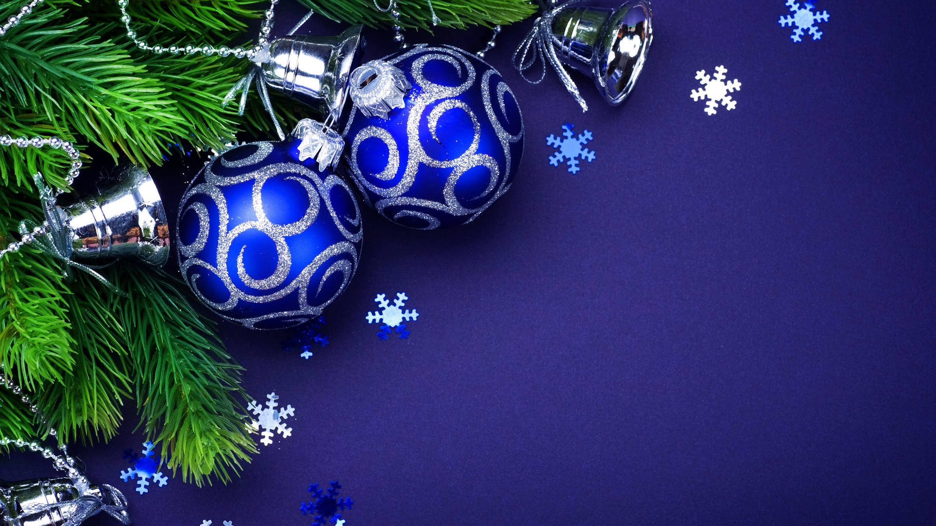 Blue-themed Christmas Bell