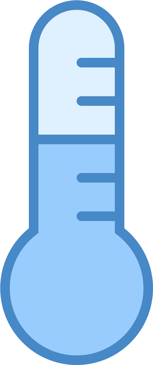 Blue Thermometer Icon PNG