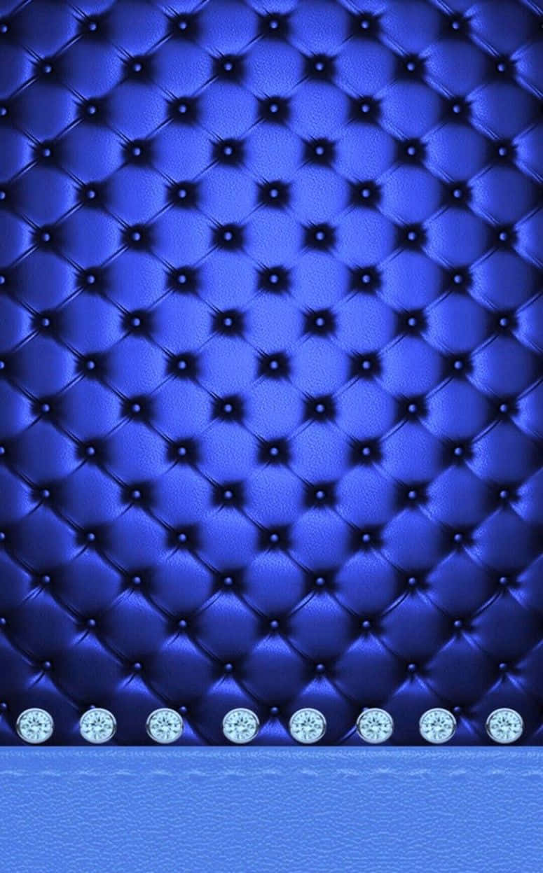 Blue Leather Background With Diamonds Wallpaper