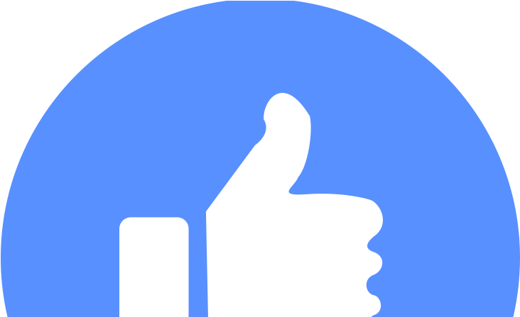 Blue Thumbs Up Icon PNG