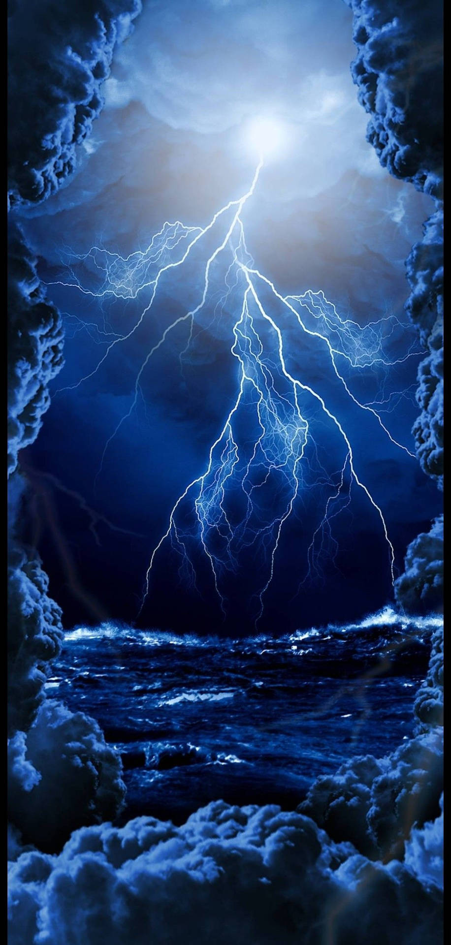 Blue Thunderstorm Weather Wallpaper