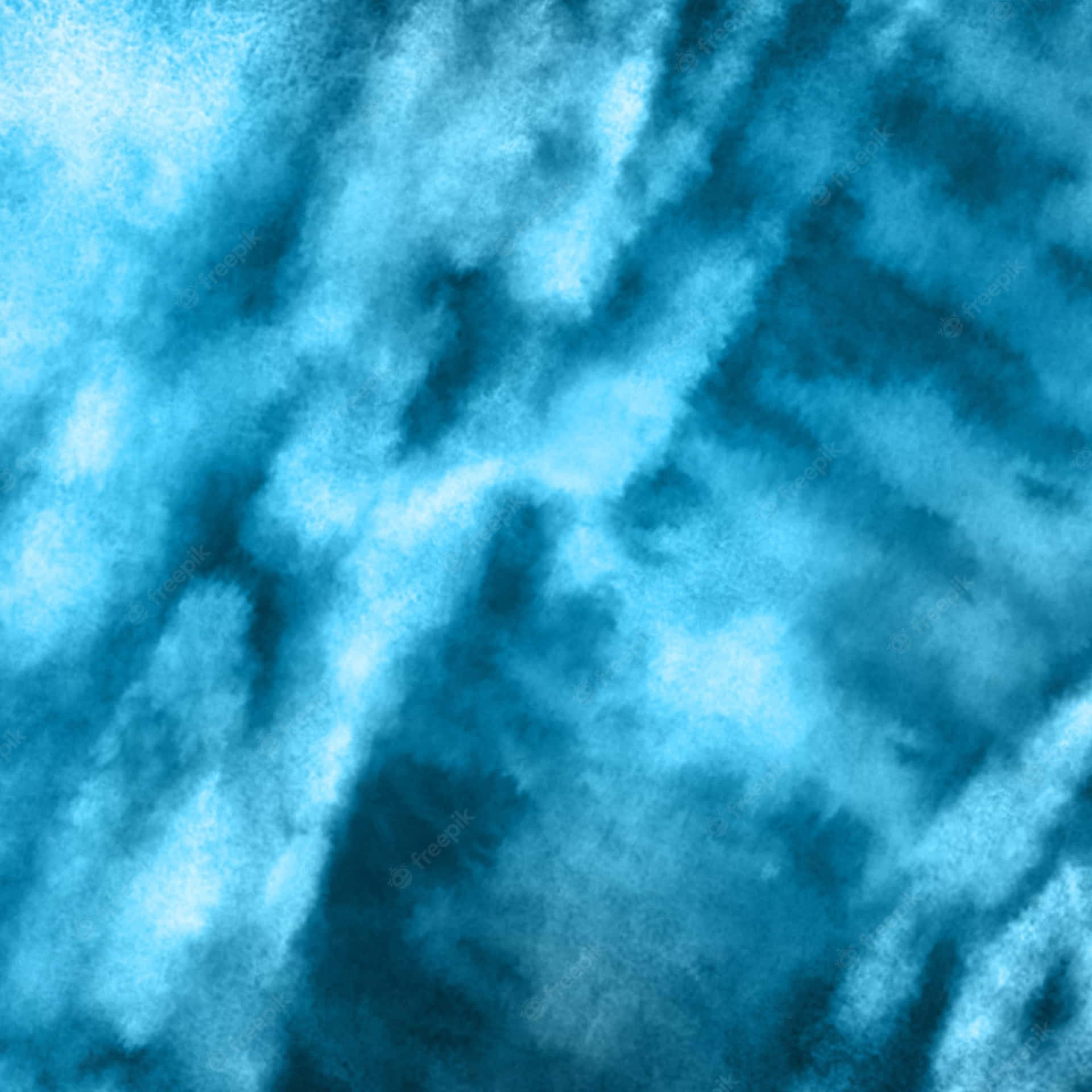 Imagemobra De Arte Em Estilo Tie-dye Azul Brilhante. Papel de Parede