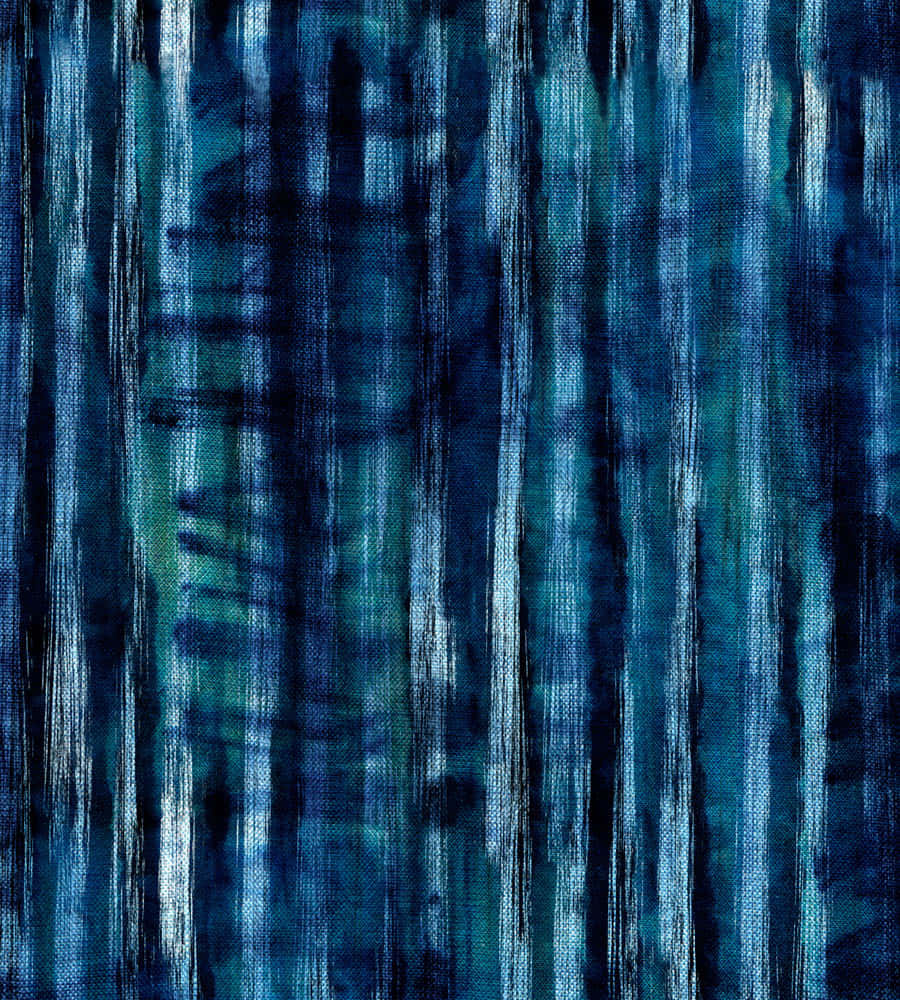 A Blue And White Abstract Painting On A Fabric Wallpaper