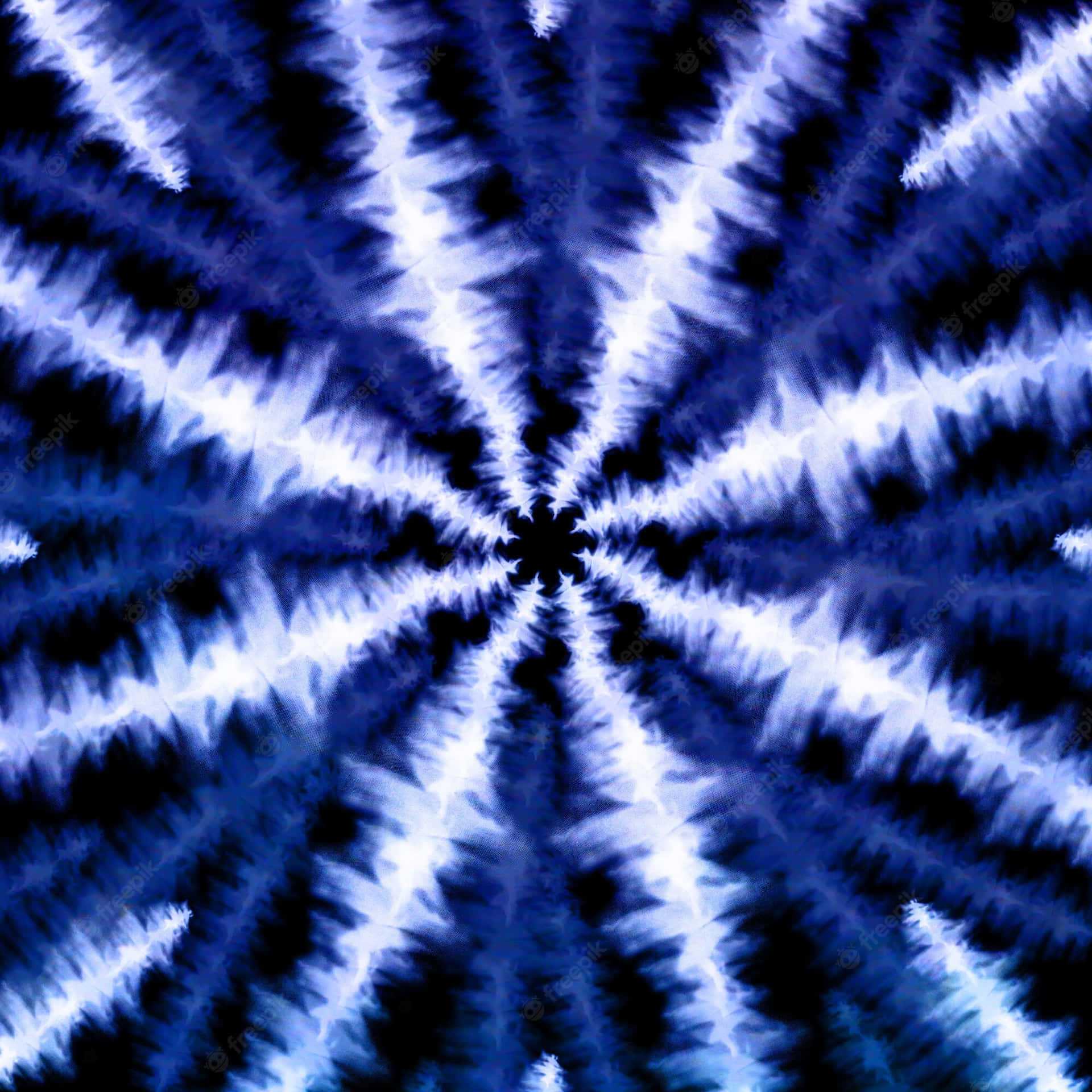En blå og hvid båndfarvestribet mønster Wallpaper