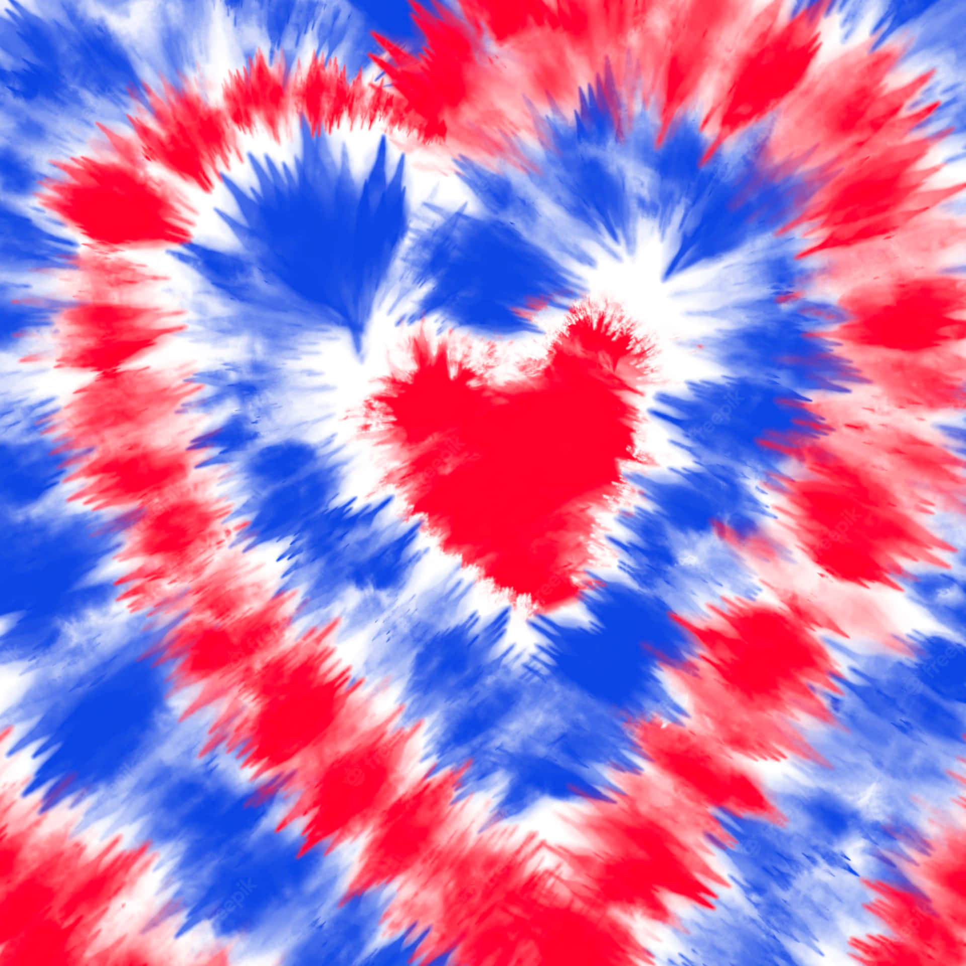 En hjerteformet tie dye mønster Wallpaper