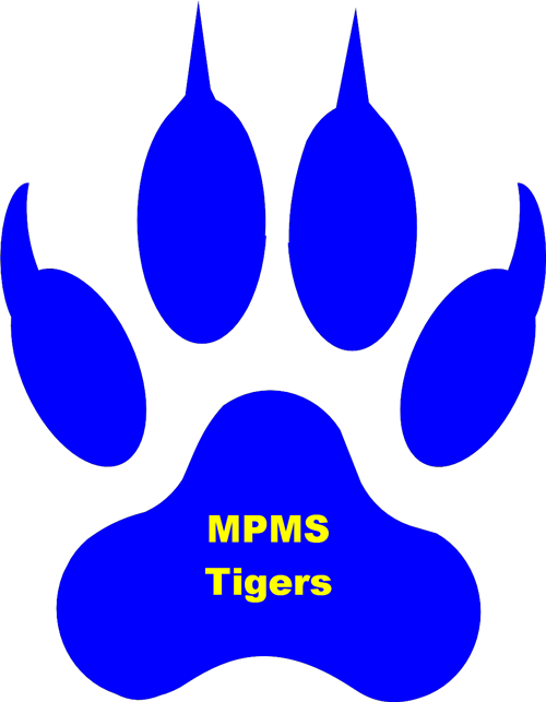 Blue Tiger Paw Print Graphic PNG