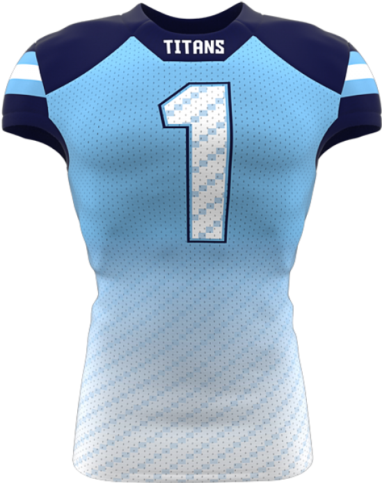 Blue Titans Sports Jersey Number1 PNG