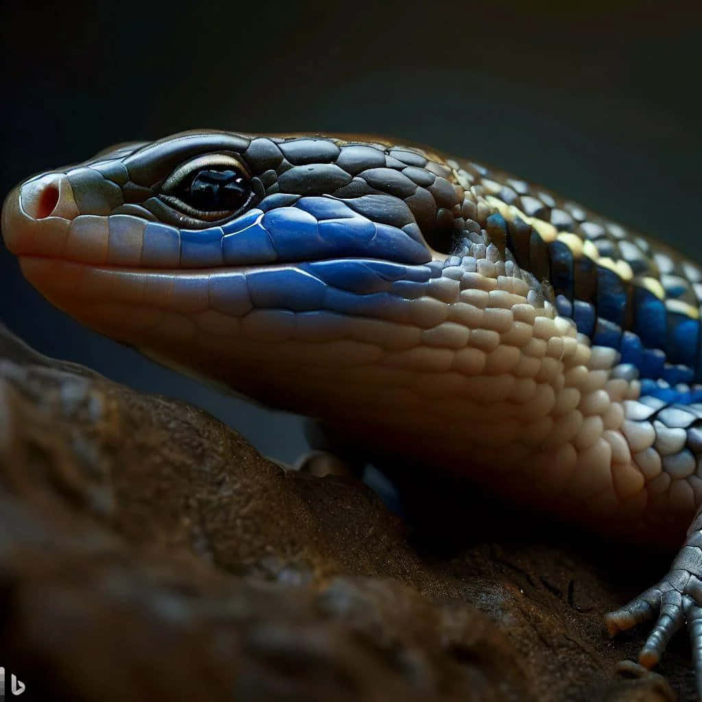 Gros Plan De Scinque À Langue Bleue Fond d'écran