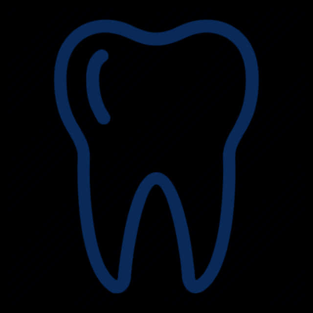 Blue Tooth Outlineon Dark Background PNG
