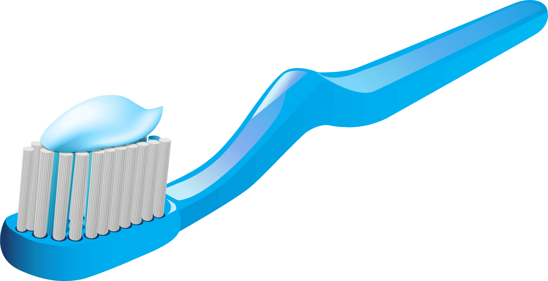 Blue Toothbrush With Toothpaste PNG