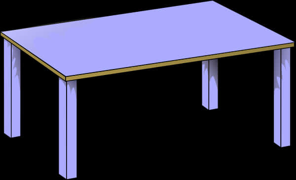 Blue Top Table Illustration PNG