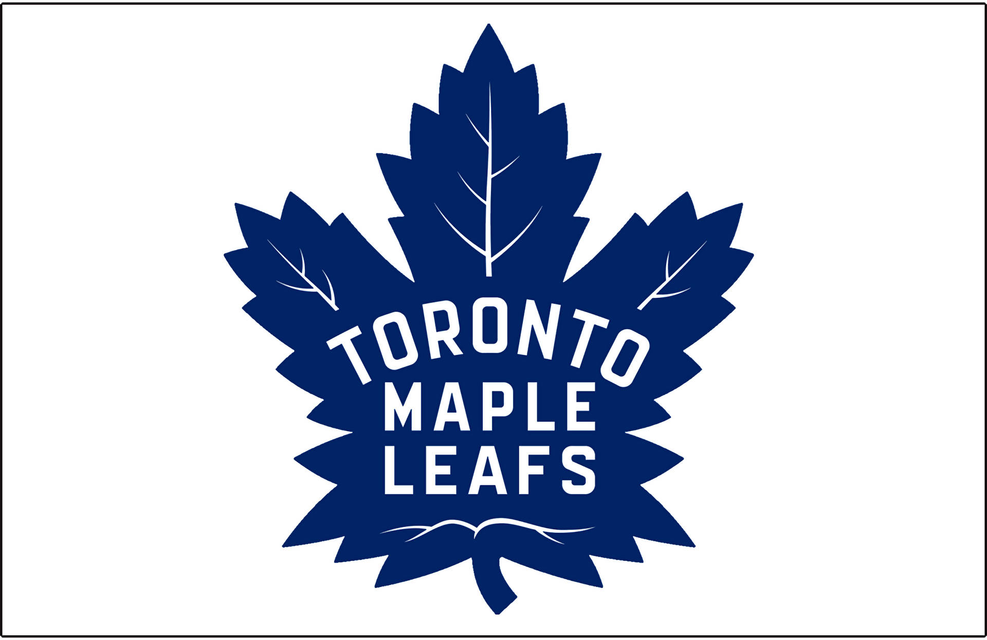Toronto Maple Leafs Logo on a Blue Background Wallpaper
