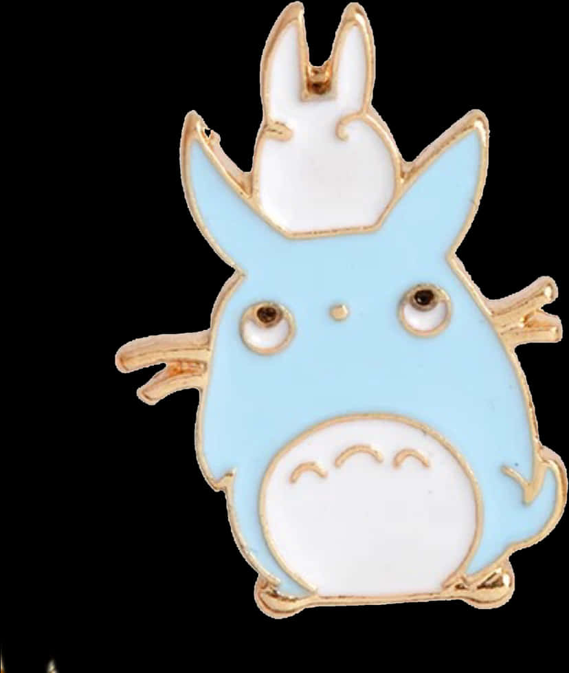 Blue Totoro Enamel Pin PNG