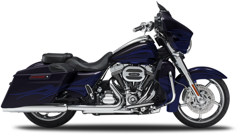 Blue Touring Motorcycle PNG