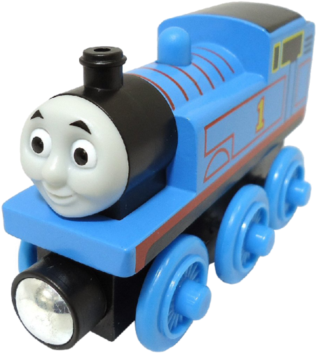 Blue Toy Train Character PNG