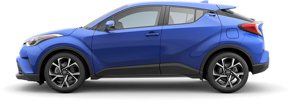 Blue Toyota C H R Side View PNG