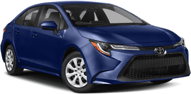 Download Blue Toyota Corolla Sedan Profile View | Wallpapers.com