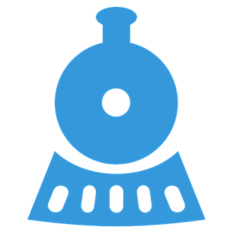 Blue Train Icon PNG