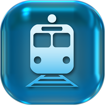 Blue Train Icon PNG