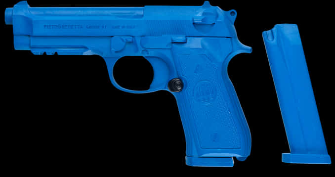 Blue Training Beretta Pistol PNG