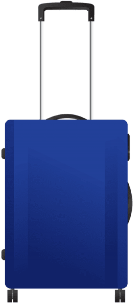 Blue Travel Suitcase PNG